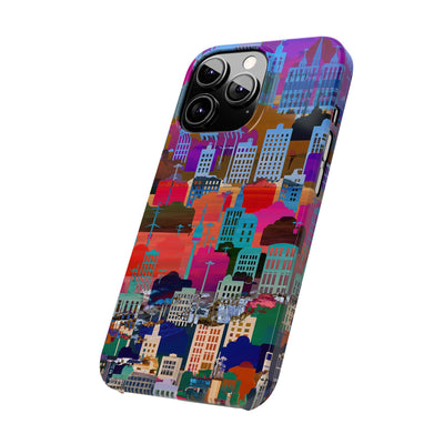 City Skyline Mosaic Slim Cute Phone Cases for Iphone | iPhone 15 Case | iPhone 15 Pro Max Case, Iphone 14, Iphone 14 Pro Max, Iphone 13, 12