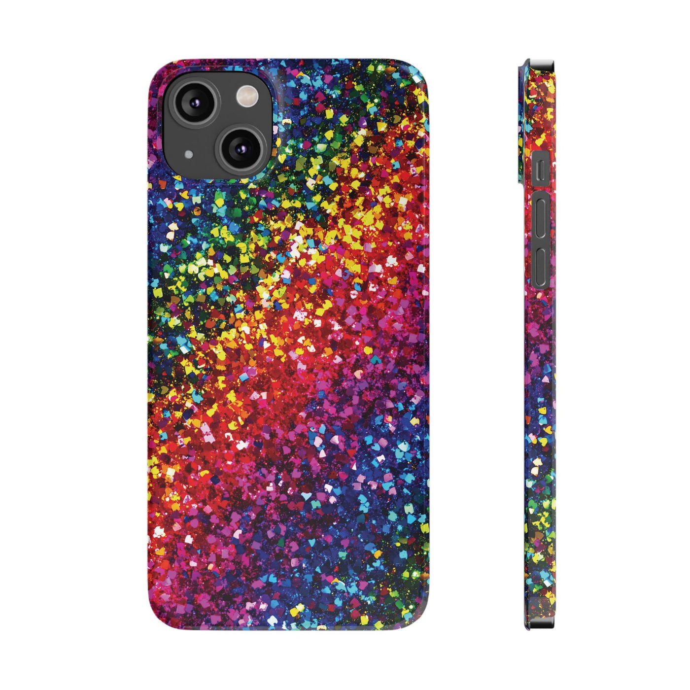 Slim Non-Glitter Muted Color Faux Play on Glitter Effect Gift for Her Cute Phone Cases for Iphone 16 Pro Max | iPhone 15 Case | iPhone 15 Pro Max Case, Iphone 14, Iphone 14 Pro Max, Iphone 13 12 11 8 7