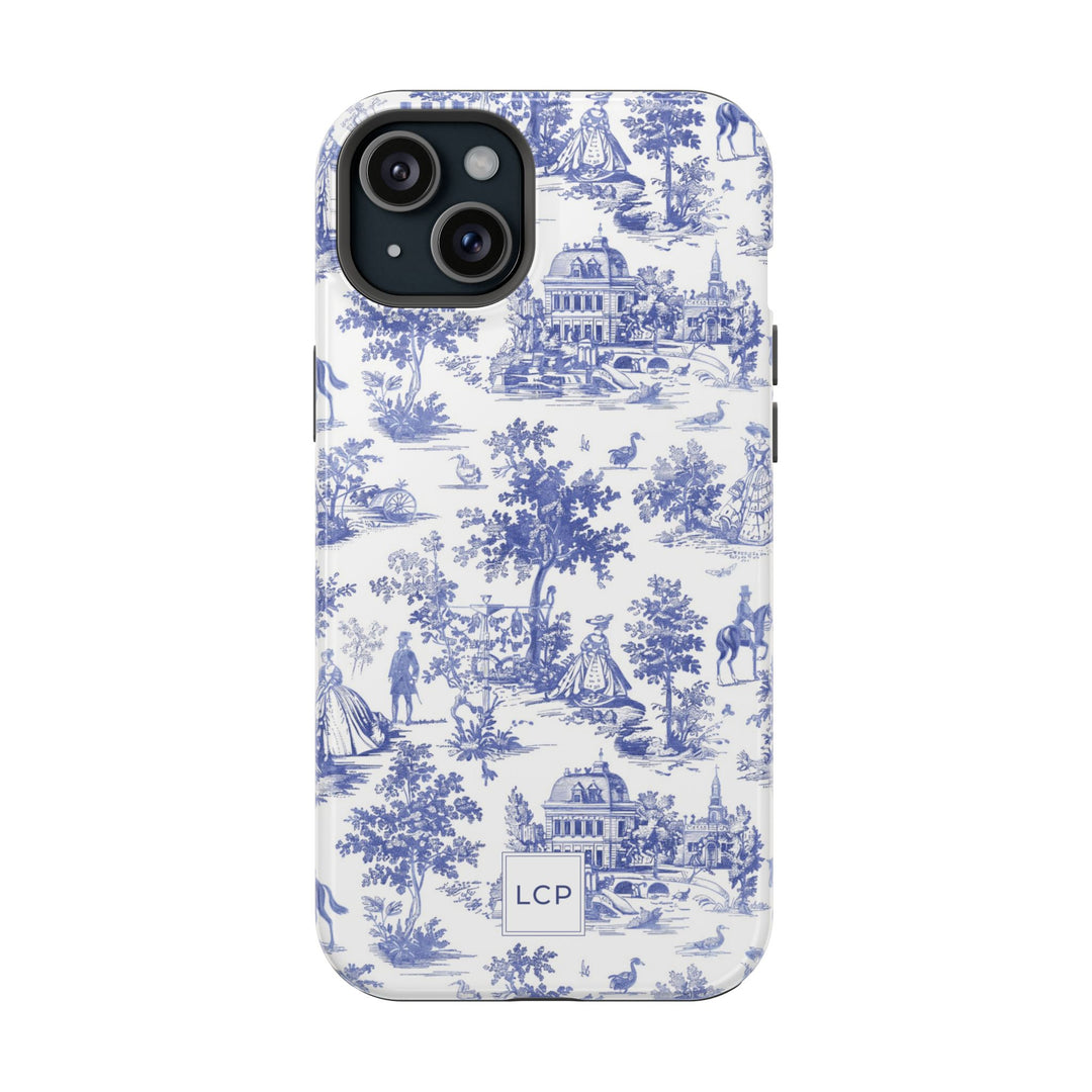 Custom Personalized French Toile Magsafe Phone Case for Iphone 18 - iPhone 17 Pro Max Air Plus 15 14 13 12 11, Samsung Galaxy Phone Cases - Studio40ParkLane
