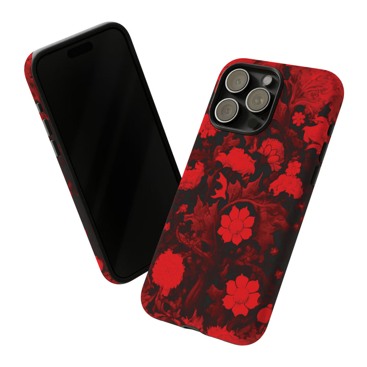 Cool Phone Case | Red Flowers, For iPhone 15 Case | iPhone 15 Pro Case, Iphone 14 Case, Iphone 14 Pro Max Case, Protective Iphone Case - Studio40ParkLane