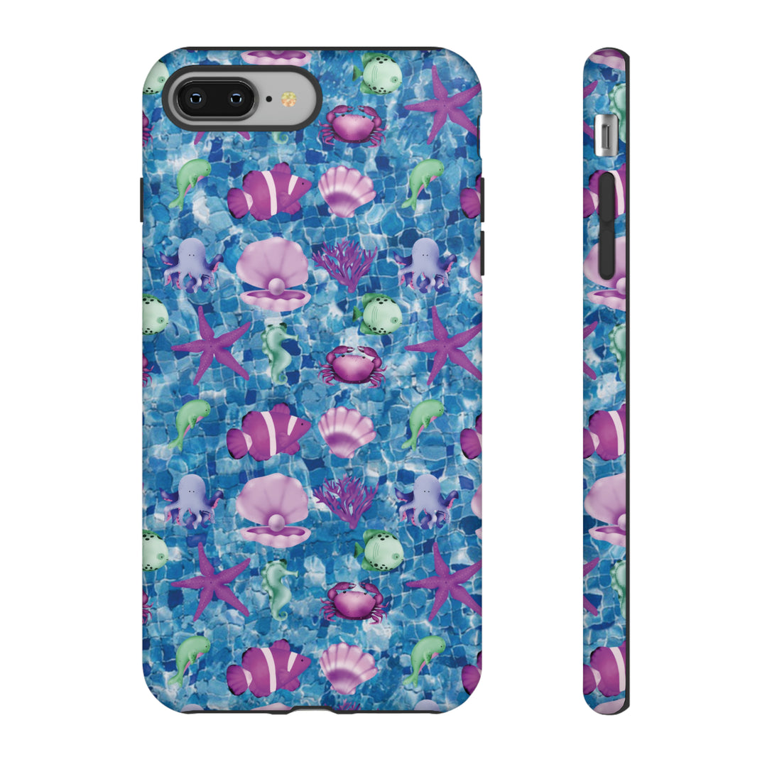 Cute IPhone Case | Blue Pink Under The Sea, iPhone 15 Case | iPhone 15 Pro Case, Iphone 14 Case, Iphone 14 Pro Max Case, Protective Iphone Case - Studio40ParkLane