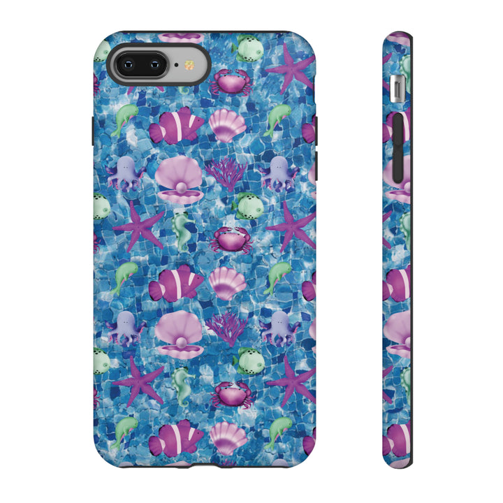Cute IPhone Case | Blue Pink Under The Sea, iPhone 15 Case | iPhone 15 Pro Case, Iphone 14 Case, Iphone 14 Pro Max Case, Protective Iphone Case - Studio40ParkLane