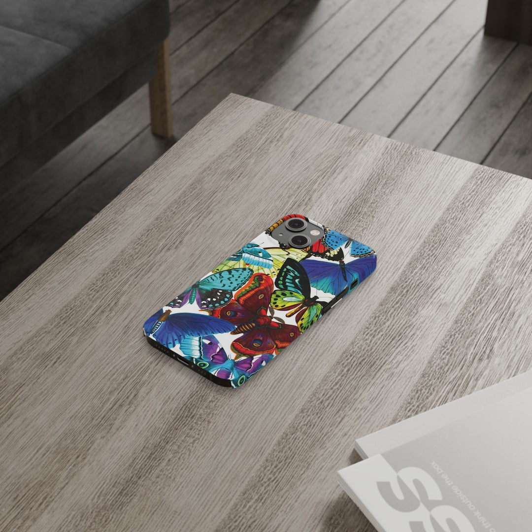 Slim Bright Butterflies Gift for Her Cute Phone Cases for Iphone 16 Pro Max | iPhone 15 Case | iPhone 15 Pro Max Case, Iphone 14, Iphone 14 Pro Max, Iphone 13 12 11 8 7 - Studio40ParkLane