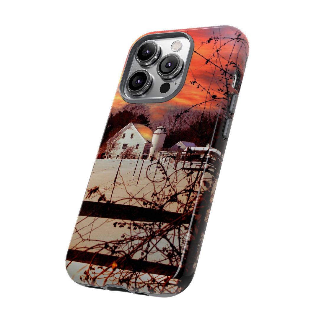 Impact Resistant, Winter Sunset Cute Phone Cases for Samsung S24, S23, S22, S21, IPhone 15 pro Iphone 14 pro Iphone 13 IPhone 12 Iphone 11 - Studio40ParkLane