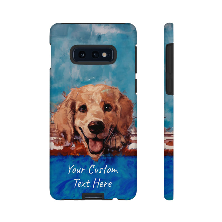 Personalize this Cute Samsung Phone Case | Golden Retriever Dog Samsung Phone Case | Galaxy S23, S22, S21, S20 | Personalized Samsung Cases - Studio40ParkLane