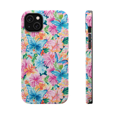 Butterflies Flowers Magsafe Cute Phone Case for Iphone Gift for Her, iPhone 16 Case iPhone 15 Pro Max Case, Iphone 14, Iphone 14 Pro Max, 13, 12