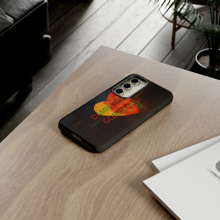 Cute Samsung Phone Case | Aesthetic Samsung Phone Case | Sunset Heart | Galaxy S23, S22, S21, S20 | Luxury Double Layer | Cool - Studio40ParkLane