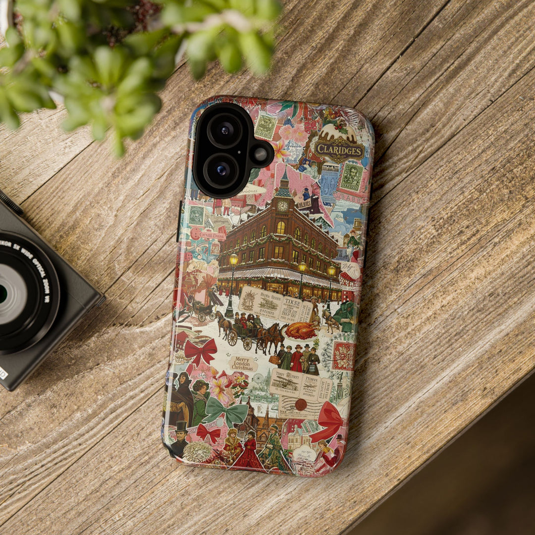 Aesthetic Tough London Coquette Collage Premium Phone Case - For iPhone 17 Pro Max iPhone 16 Pro iPhone 15 Iphone 14 Plus 13 Pro 12 11 10 XR - Studio40ParkLane
