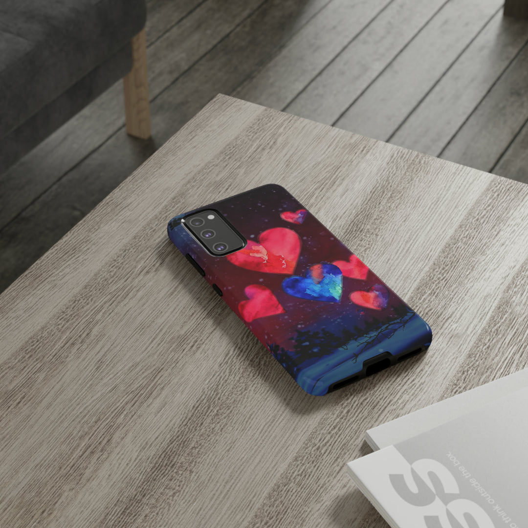 Cute Samsung Phone Case | Aesthetic Samsung Phone Case | Galaxy S23, S22, S21, S20 | Luxury case, Rising Hearts Night Phone Case - Studio40ParkLane