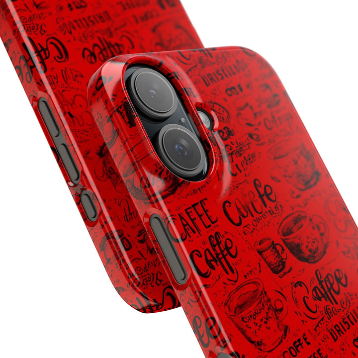 Slim Cute Phone Cases for Iphone - | iPhone 15 Case | iPhone 15 Pro Max Case, Iphone 14 Case, Iphone 14 Pro Max, Iphone 13, Red Black Coffee - Studio40ParkLane