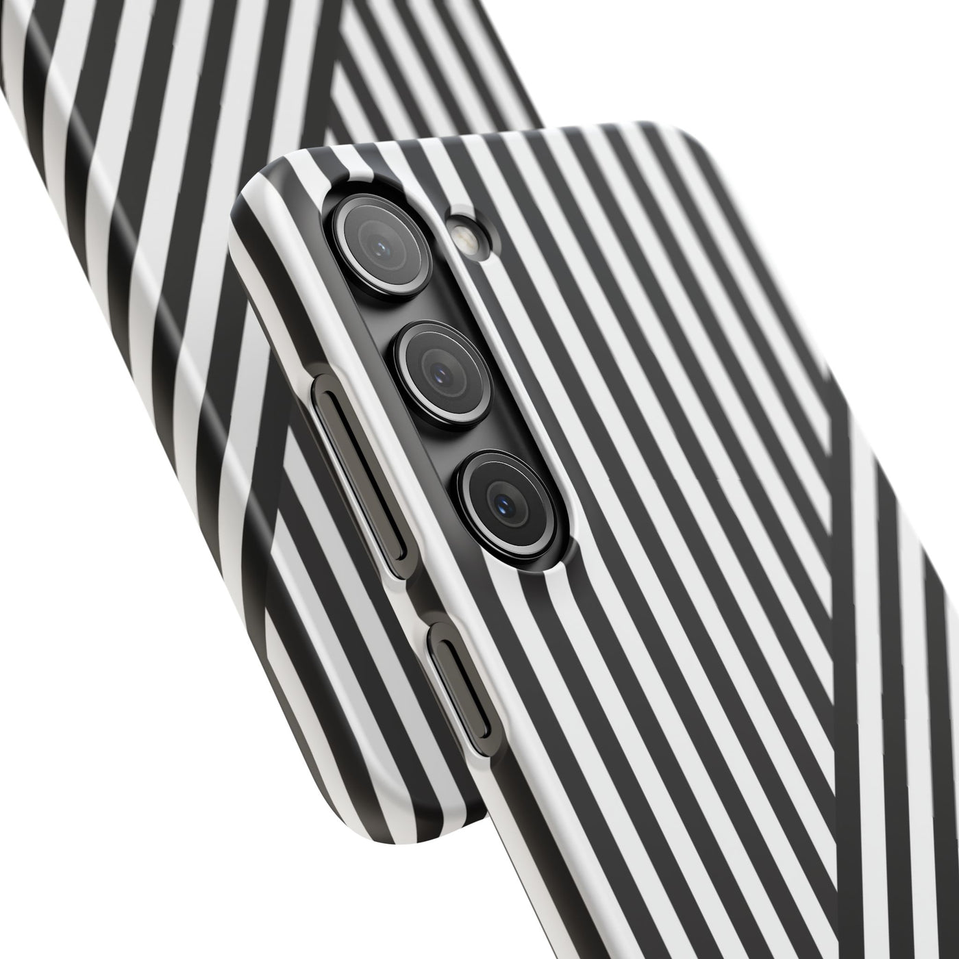 Aesthetic Black White Stripes Cute Phone Case Sleek Snap - For iPhone 17 Pro Max iPhone 16 Pro iPhone 15 Iphone 14 Plus 13 Pro 12 11 10 Gift - Studio40ParkLane