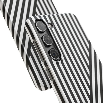 Aesthetic Black White Stripes Cute Phone Case Sleek Snap - For iPhone 17 Pro Max iPhone 16 Pro iPhone 15 Iphone 14 Plus 13 Pro 12 11 10 Gift - Studio40ParkLane