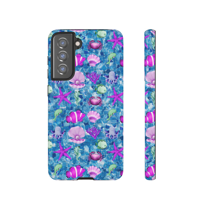 Cute Samsung Phone Case | Aesthetic Samsung Phone Case | Galaxy S23, S22, S21, S20 | Blue Pink Under The Sea, Protective Phone Case - Studio40ParkLane