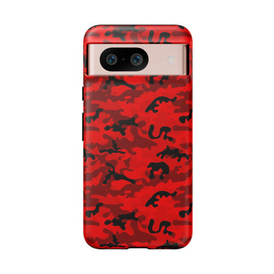 Impact Resistant, Red Camo Camouflage, Cute Phone Cases for Samsung S24, S23, S22, S21, IPhone 15 pro Iphone 14 pro Iphone 13 IPhone 12 Iphone 11