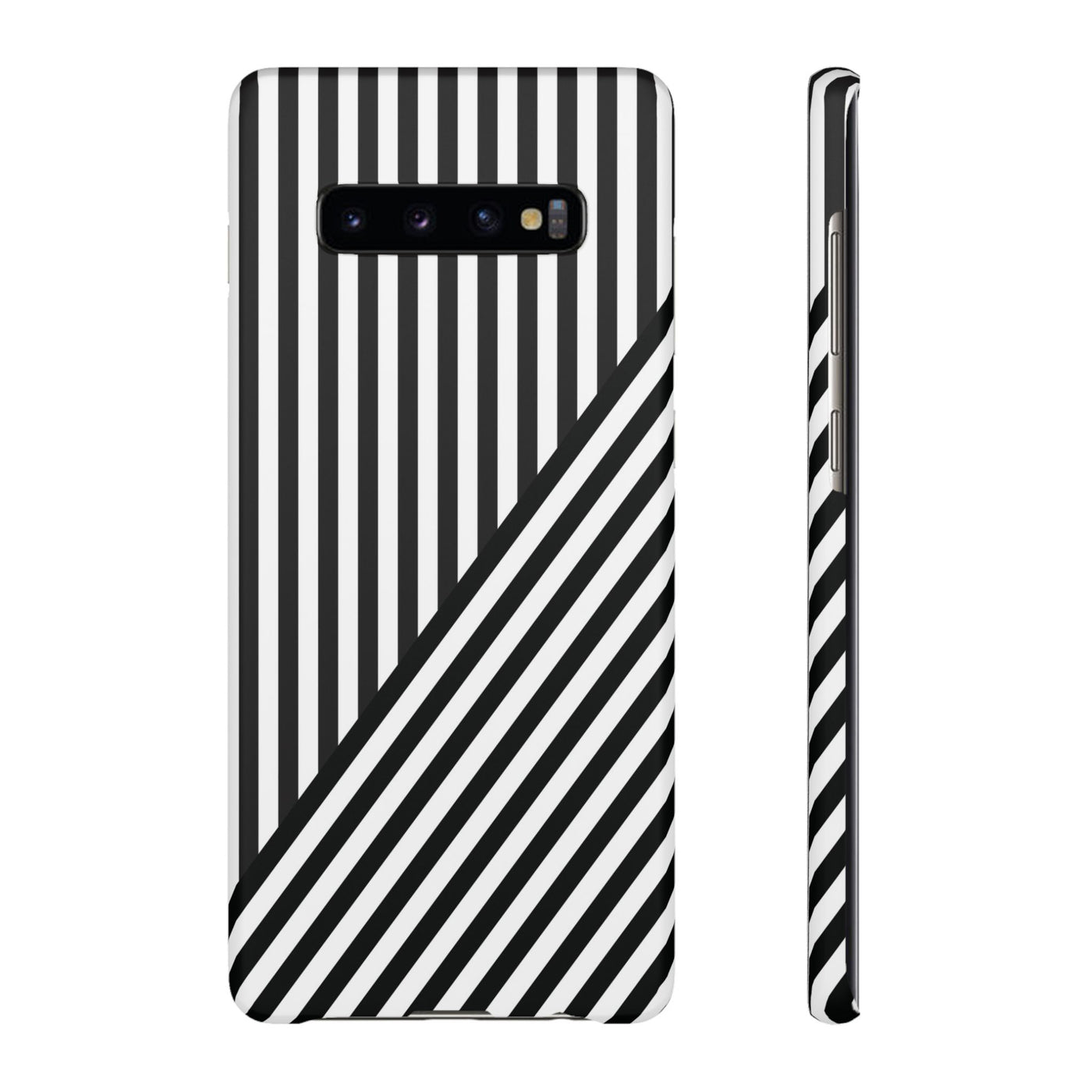 Aesthetic Black White Stripes Cute Phone Case Sleek Snap - For iPhone 17 Pro Max iPhone 16 Pro iPhone 15 Iphone 14 Plus 13 Pro 12 11 10 Gift - Studio40ParkLane