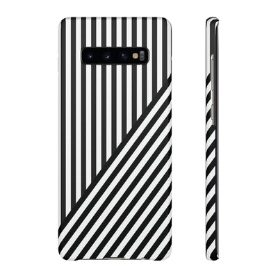 Aesthetic Black White Stripes Cute Phone Case Sleek Snap - For iPhone 17 Pro Max iPhone 16 Pro iPhone 15 Iphone 14 Plus 13 Pro 12 11 10 Gift - Studio40ParkLane