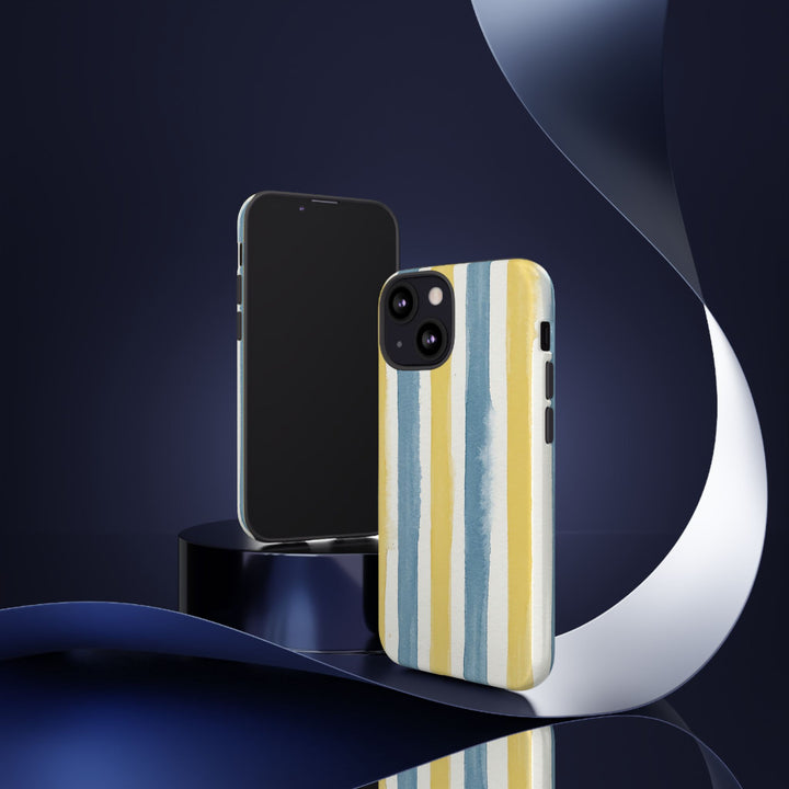 Tough Cute Yellow Stripes Phone Case, for IPhone 17 Pro Max | Iphone 17 Air, Iphone 16, IPhone 15, 14 13 12, Samsung Galaxy S26, S25, S24, S23 - Studio40ParkLane