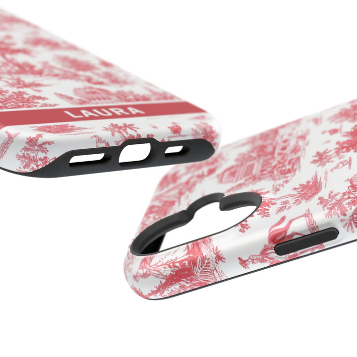 Magsafe French Toile Personalized Initial Custom Gift for Her Cute Phone Cases for Iphone 16 Pro Max | iPhone 15 Case | iPhone 15 Pro Max Case, Iphone 14, 13, 12, 11, 10, 8, 7 - Studio40ParkLane