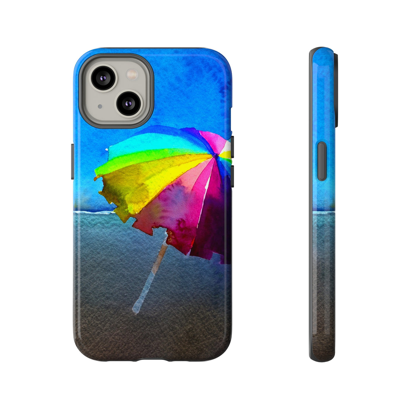 Cute Samsung Case | Cool Iphone Case | Summer Colorful Beach Parasol, Samsung S24, S23, S22, S21, IPhone 15 Case | Iphone 14 Case, Iphone 13 Case