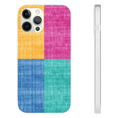 Cute Flexi Phone Cases, Abstract Colored Blocks, Compatible with Samsung Galaxy S23, Samsung S22, Samsung S21, Samsung S20, Galaxy S20 Ultra