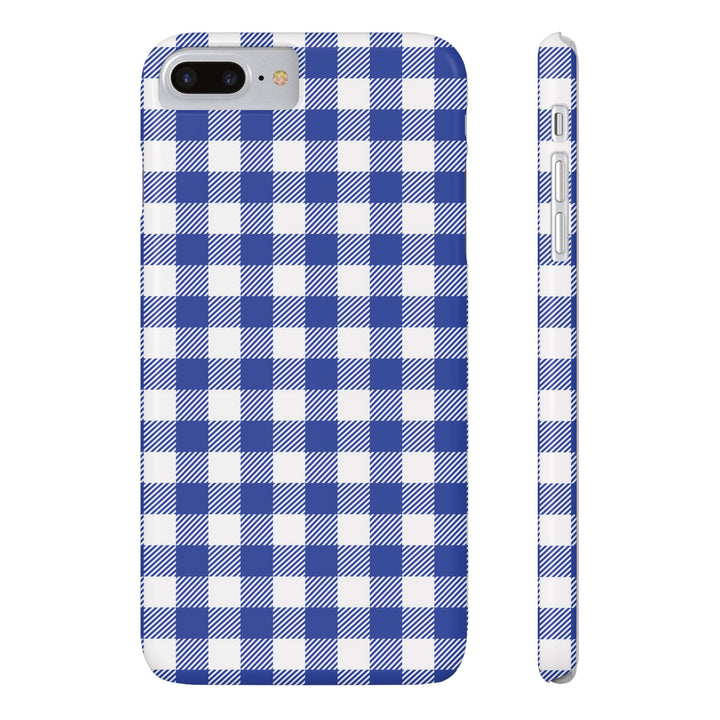 Slim Blue Gingham Gift for Her Cute Phone Cases for Iphone 16 Pro Max | iPhone 15 Case | iPhone 15 Pro Max Case, Iphone 14, 13, 12, 11, 10, 8, 7 - Studio40ParkLane