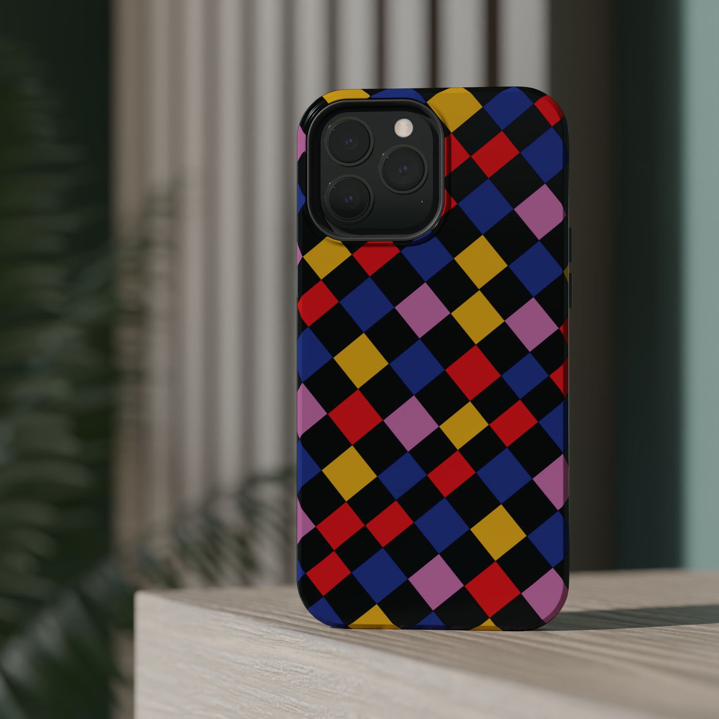 Aesthetic Colorful Checkerboard Tough Magsafe Phone Case - For iPhone 17 Pro Max iPhone 16 Pro iPhone 15 Iphone 14 Plus 13 Pro 12 11 Gift - Studio40ParkLane