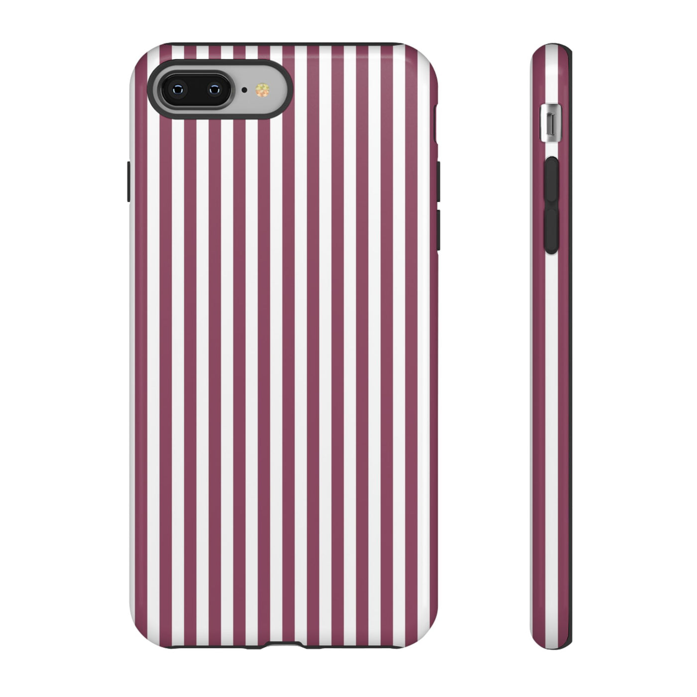 Tough Premium Old Claret Stripes Phone Case Gift for Her - For Apple iPhone 16 Pro Max 16e iPhone 15 Pro iPhone Iphone 14 Plus 13 Pro 12 SE XR - Studio40ParkLane
