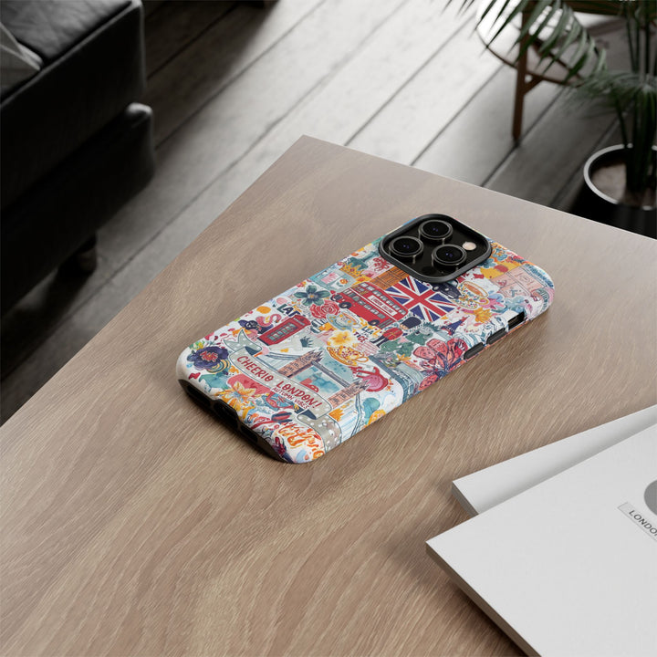 London England Coquette Collage Tough Premium Phone Case - For iPhone 17 Pro Max iPhone 16 Pro iPhone 15 Iphone 14 Plus 13 Pro 12 11 10 XR - Studio40ParkLane
