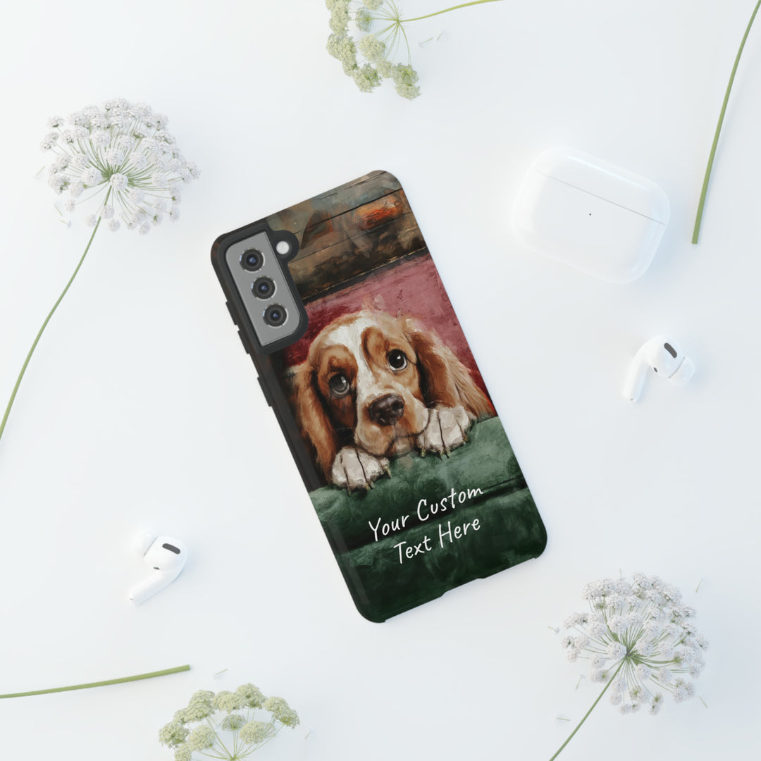 Personalize this Cute Samsung Phone Case | Cocker Spaniel Dog Samsung Phone Case | Galaxy S23, S22, S21, S20 | Customized Samsung Case - Studio40ParkLane