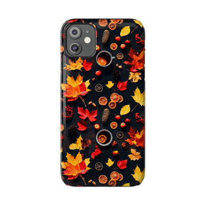 Slim Cute Fall Leaves Collage Phone Cases for Iphone | iPhone 15 Case | iPhone 15 Pro Max Case, Iphone 14, Iphone 14 Pro Max, Iphone 13, Iphone 16