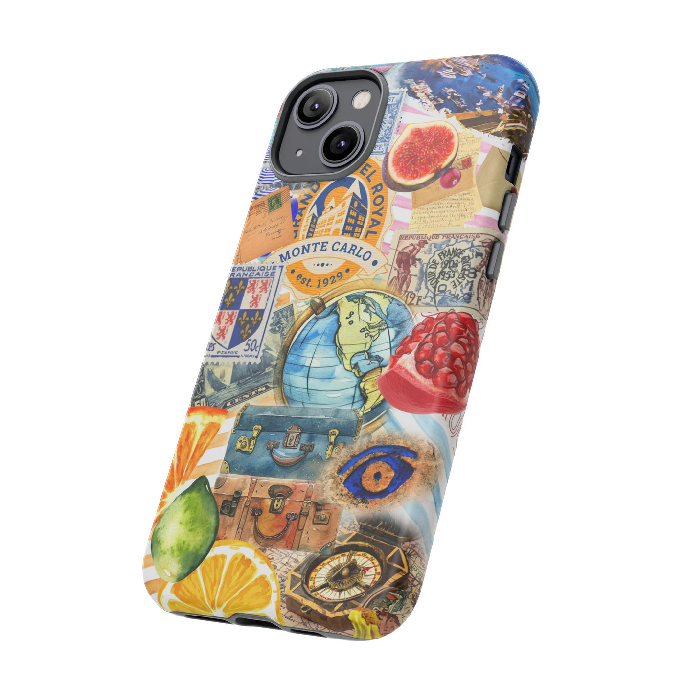 Cute European Summer Collage Phone Case, for IPhone 16 Case | Iphone 15, Iphone 14, IPhone 13 Case, 11 8 7, Samsung Galaxy S24, S23, S22, S21 Extra Protective