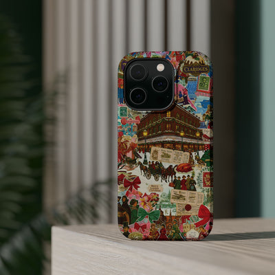 Aesthetic Tough Magsafe London Coquette Collage Phone Case - For iPhone 17 Pro Max iPhone 16 Pro iPhone 15 Iphone 14 Plus 13 Pro 12 11 10 - Studio40ParkLane