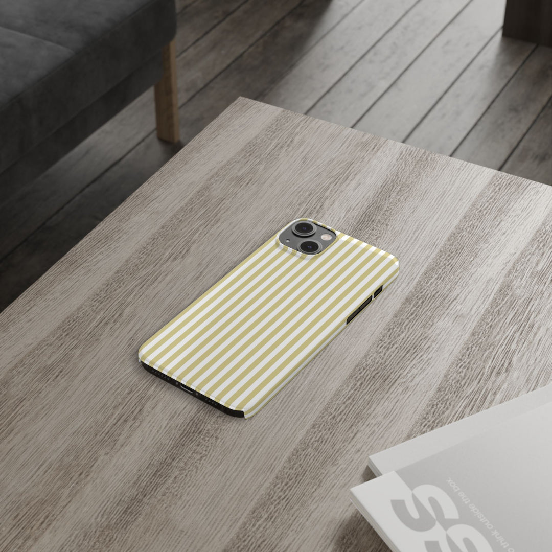 Slim Soft Yellow Striped Cute Phone Case for Iphone 16 - | iPhone 15 Pro Max Case | iPhone 14 Case Iphone 13 12 11 10 9 8 7 XS Gift for Her - Studio40ParkLane