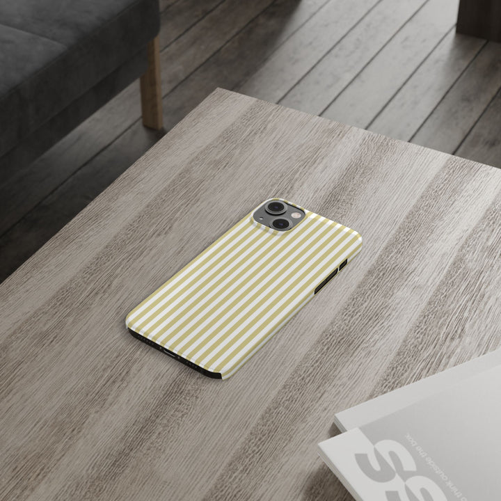 Slim Soft Yellow Striped Cute Phone Case for Iphone 16 - | iPhone 15 Pro Max Case | iPhone 14 Case Iphone 13 12 11 10 9 8 7 XS Gift for Her - Studio40ParkLane