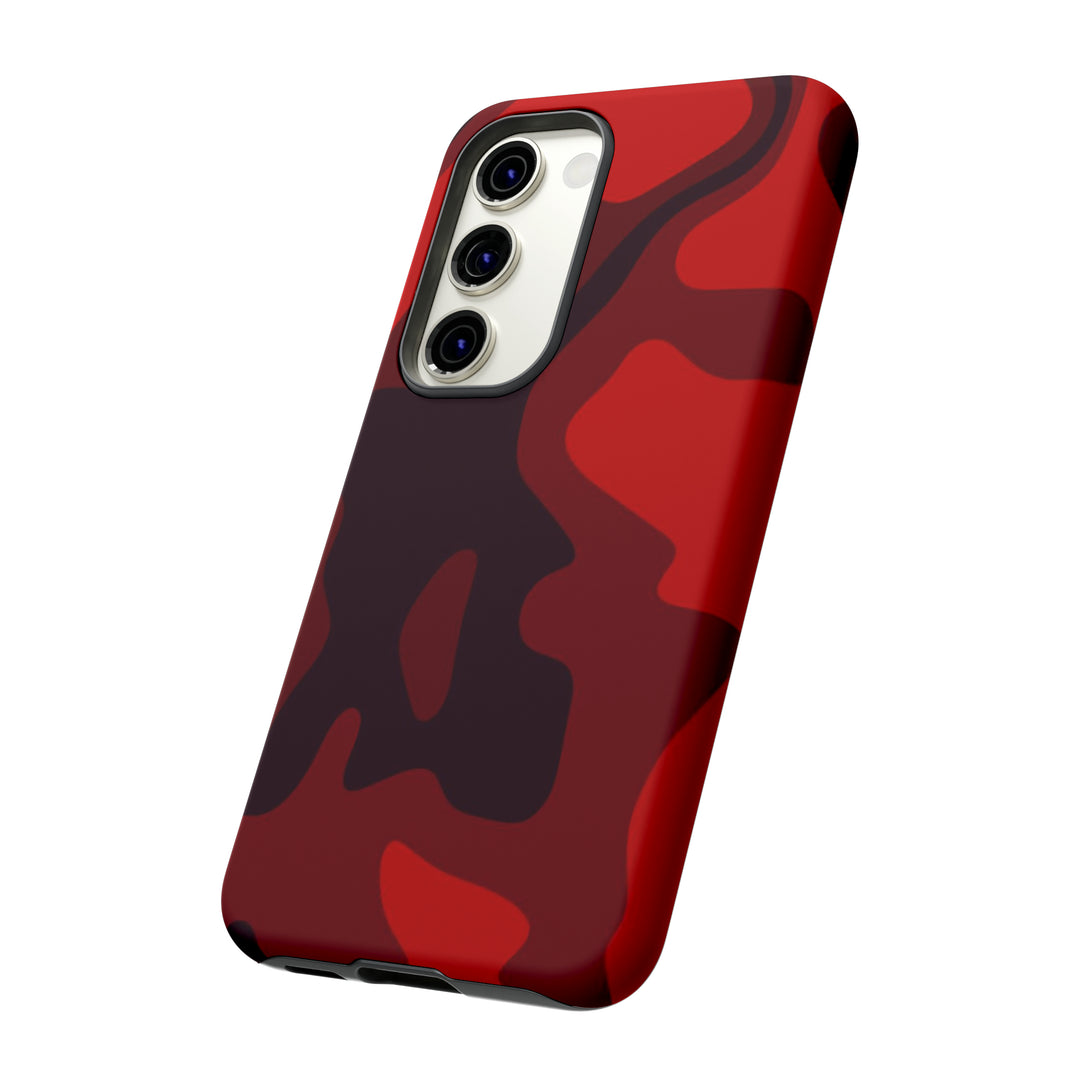 Cute Phone Case | Cool Camouflage Red Black Samsung Phone Case | Galaxy S23 Case, S22 Case, S21, S20 | 2 Layered Case - Studio40ParkLane