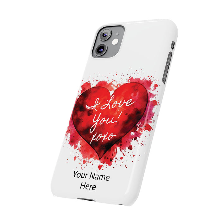 Slim Custom Personalized Valentine Love Gift for Her Cute Phone Cases for Iphone 16 Pro Max | iPhone 15 Case | iPhone 15 Pro Max Case, Iphone 14, 13, 12, 11, 10, 8, 7 - Studio40ParkLane