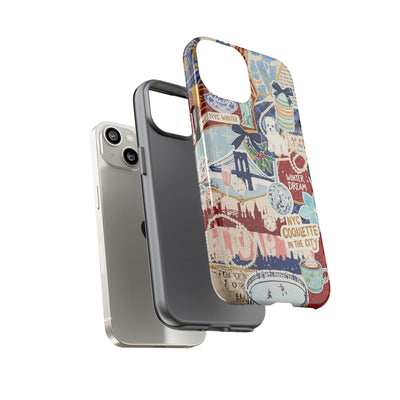 New York Winter Coquette Collage Tough Premium Phone Case - For iPhone 17 Pro Max iPhone 16 Pro iPhone 15 Iphone 14 Plus 13 Pro 12 11 10 XR