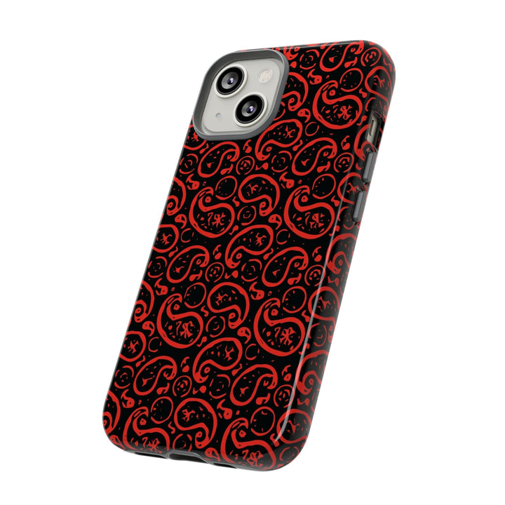 Cute IPhone Case | iPhone 15 Case | iPhone 15 Pro Max Case, Iphone 14 Case, Iphone 14 Pro Max Case IPhone Case for Art Lovers, Paisley Red - Studio40ParkLane