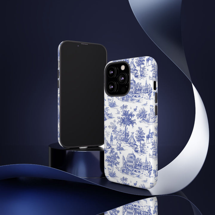 French Toile Premium Tough Phone Case, Timeless Cute Phone Case for Samsung Galaxy S25 S24 S23 Ultra &amp; iPhone 16 15 Pro Max - Studio40ParkLane