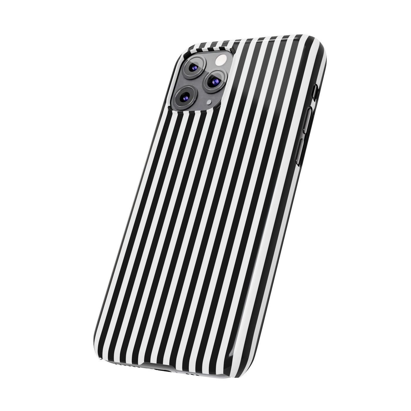 Slim Black White Striped Cute Phone Case for Iphone 16 - | iPhone 15 Pro Max Case | iPhone 14 Case Iphone 13 12 11 10 9 8 7 Gift for Her - Studio40ParkLane