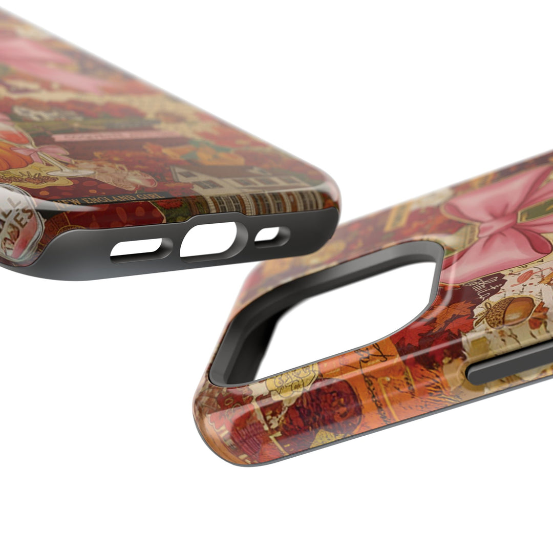 New England Fall Coquette Collage Tough Magsafe Cute Phone Cases for Iphone | iPhone 15 Pro Max Case, Iphone 14, Iphone 14 13 12 11 10 9 8 7 - Studio40ParkLane