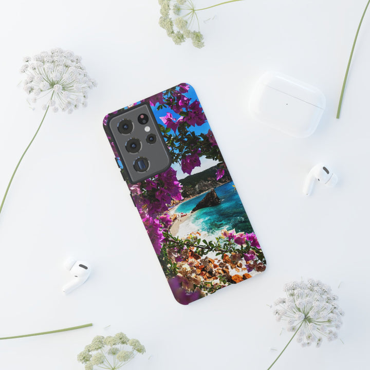 Impact Resistant, Bougainvillea Seaview, Cute Phone Cases for Samsung S24, S23, S22, S21, IPhone 15 pro Iphone 14 pro Iphone 13 IPhone 12 Iphone 11 - Studio40ParkLane