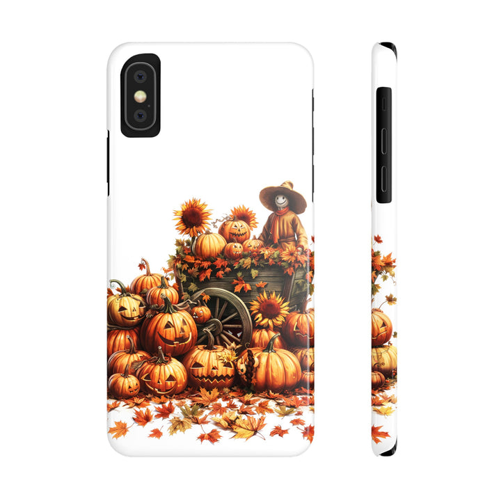 Slim Fall Leaves Scarecrow Slim Cute Phone Cases for Iphone | iPhone 15 Case | iPhone 15 Pro Max Case, Iphone 14, Iphone 14 Pro Max, Iphone 13 - Studio40ParkLane