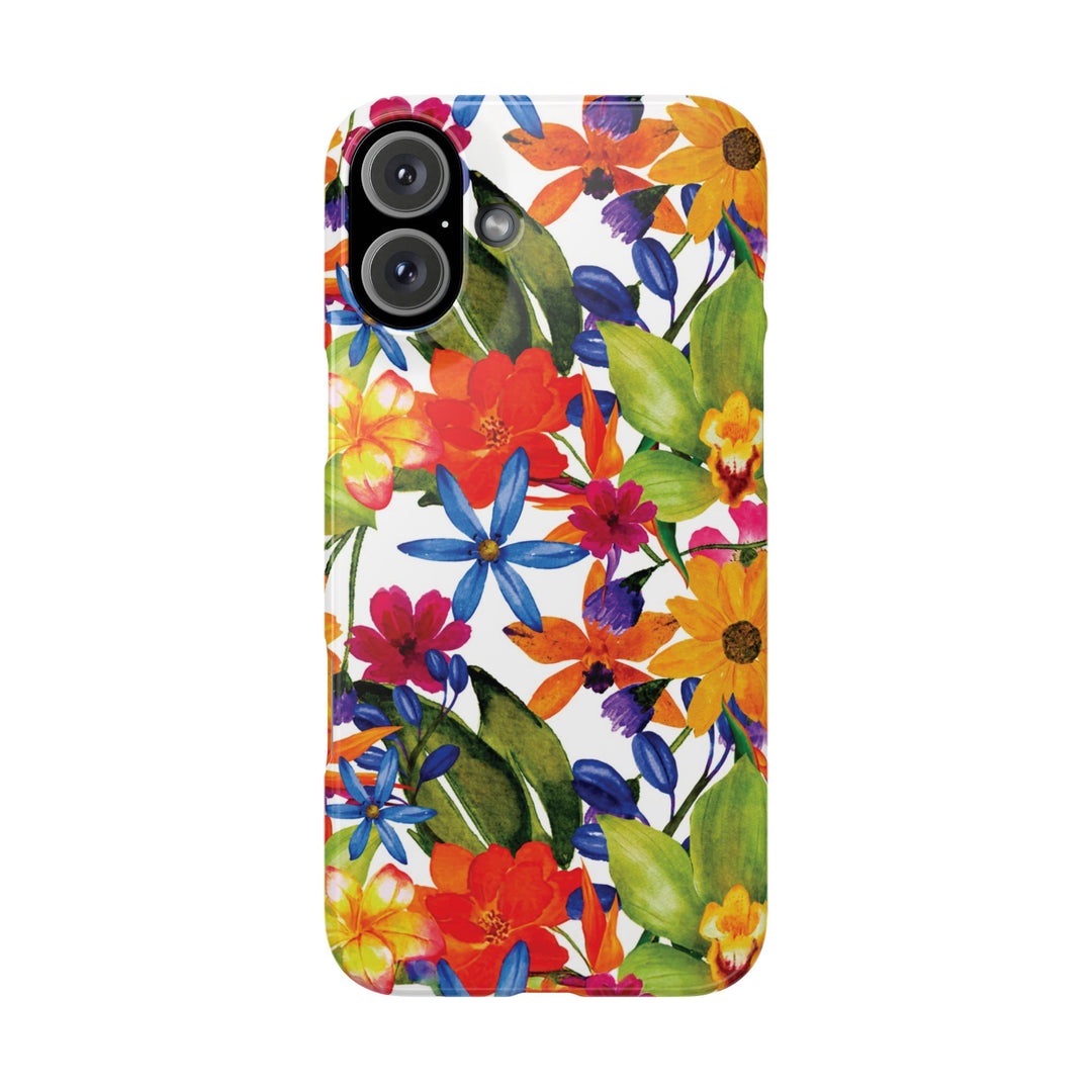 Sleek Snap Colorful Flowers Cute Phone Case for iPhone 16 15 14 13 12 11 X Xs Max Xr Pro Plus Samsung Galaxy S24 S23 S22 S21 S20 Note Ultra