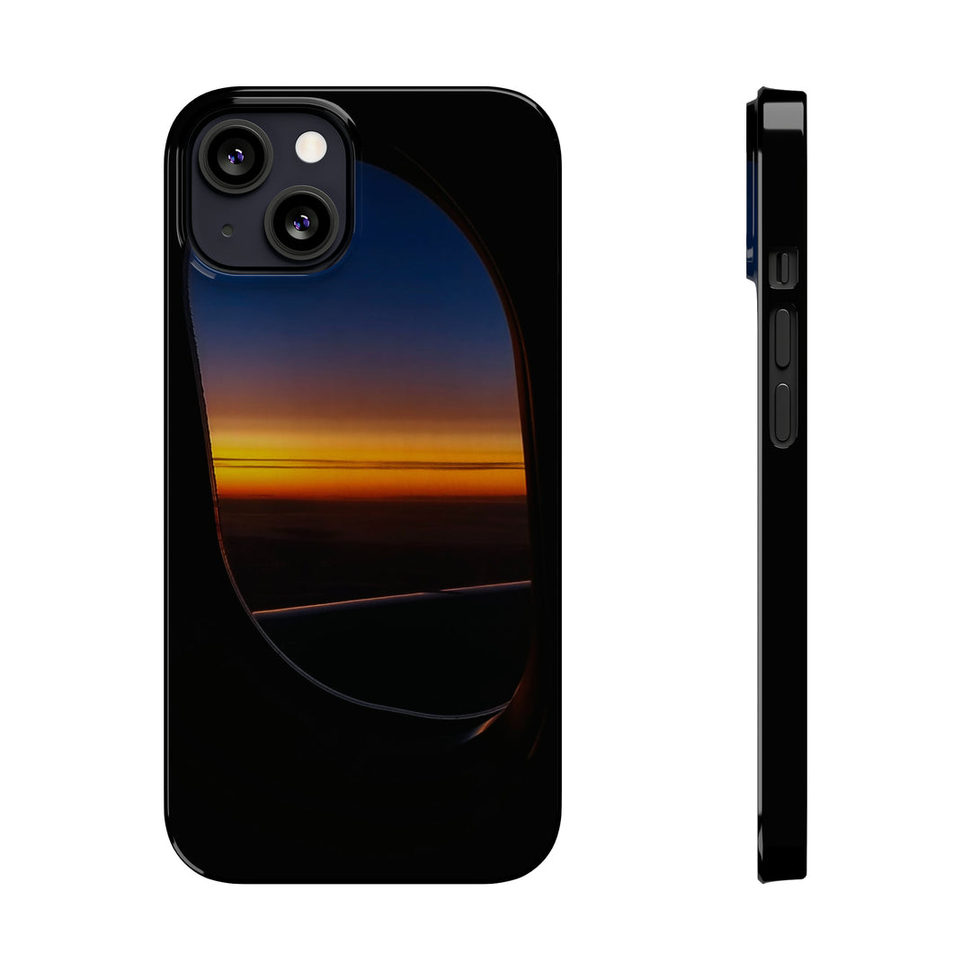 Slim Cute Phone Cases for Iphone - | iPhone 15 Case | iPhone 15 Pro Max Case, Iphone 14 Case, Iphone 14 Pro Max, Iphone 13, Airplane Window Sunset - Studio40ParkLane