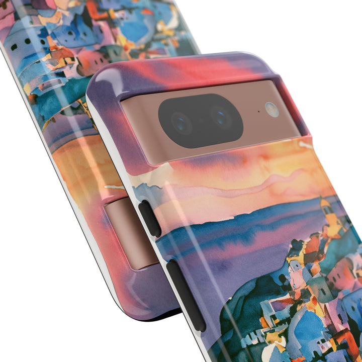 Impact Resistant, Greek Sunset, Cute Phone Cases for Samsung S24, S23, S22, S21, IPhone 15 pro Iphone 14 pro Iphone 13 IPhone 12 Iphone 11 - Studio40ParkLane