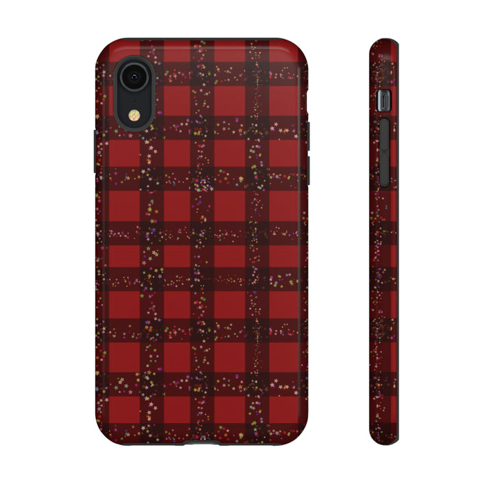 Cute IPhone Case | iPhone 15 Case | iPhone 15 Pro Max Case, Iphone 14 Case, Iphone 14 Pro Max Case IPhone Case for Art Lovers, Red Festive Plaid - Studio40ParkLane