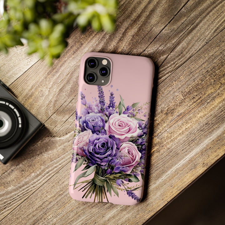 Slim Lavender Bouquet Flowers Cute Phone Cases for Iphone 16 Pro Max | iPhone 15 Case | iPhone 15 Pro Max Case, Iphone 14, Iphone 14 Pro Max, Iphone 13 12 11 8 7 - Studio40ParkLane