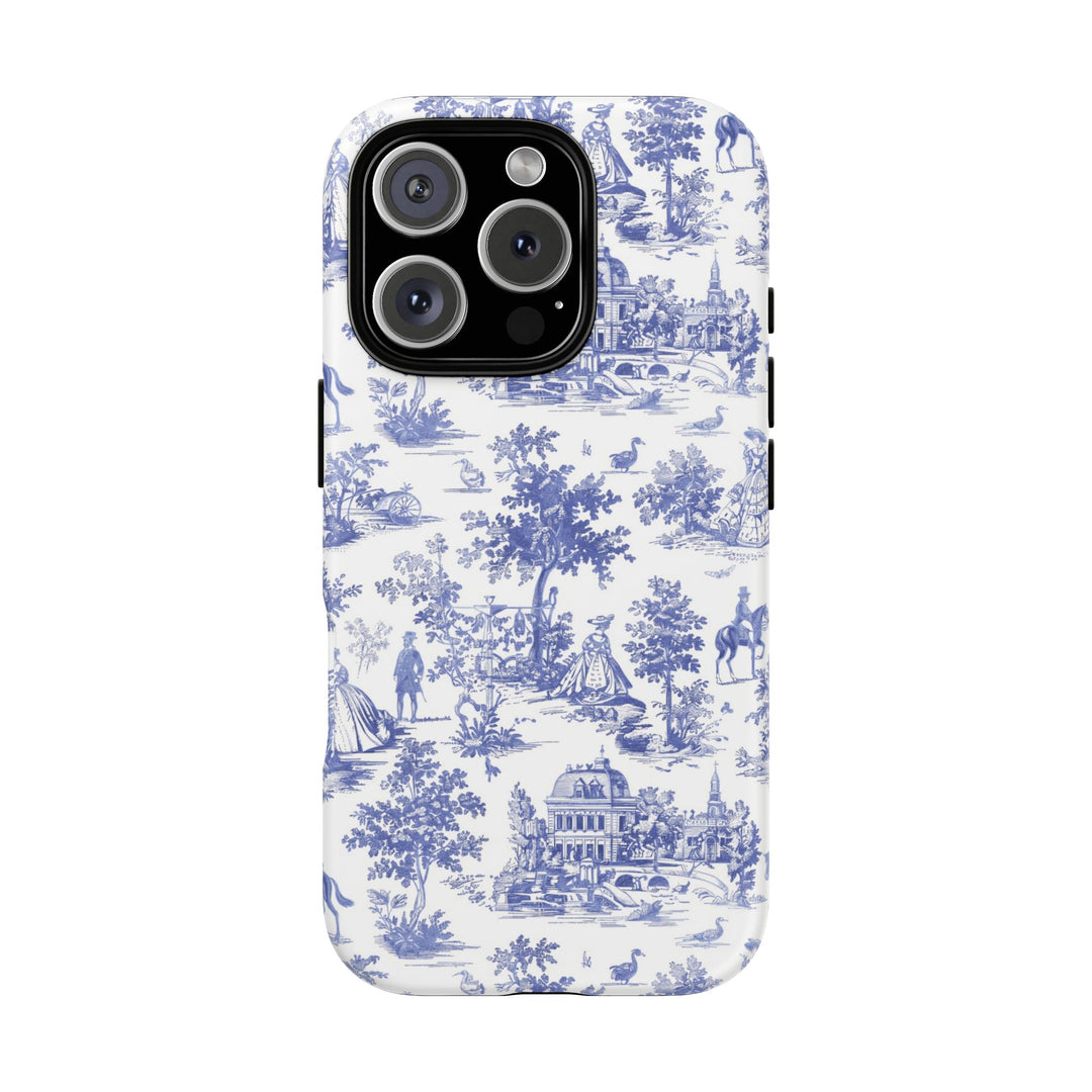 Premium Tough French Toile Gift for Her Cute Phone Cases for Samsung S25 S24, S23, S22, S21, Iphone, 16, 15, 14, 13 Pro Max Ultra - Studio40ParkLane