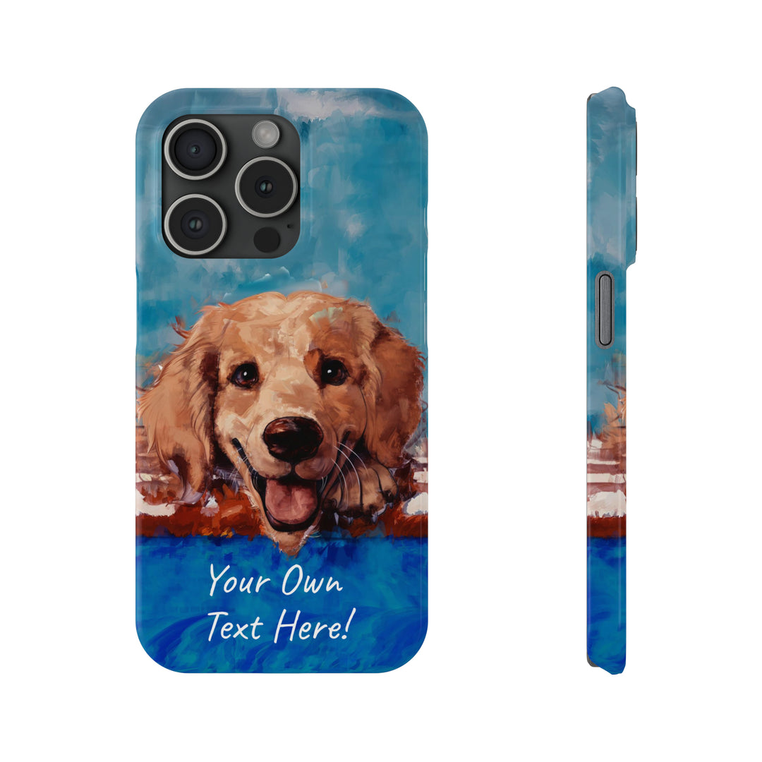 Slim Personalized Cute iPhone Cases - | iPhone 15 Case | iPhone 15 Pro Max Case, Iphone 14 Case, Iphone 14 Pro Max, Iphone 13, Golden Retriever Dog - Studio40ParkLane